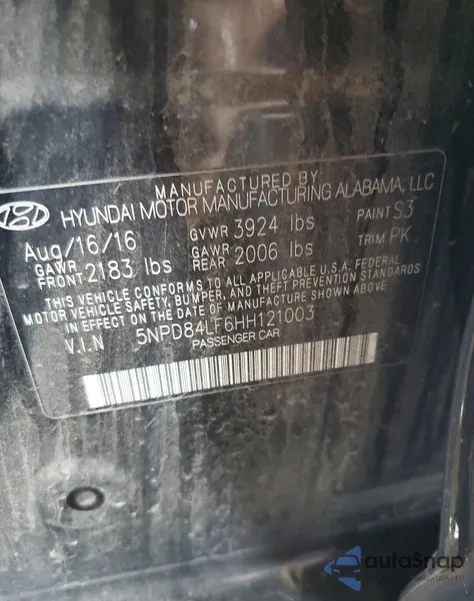 2017 Hyundai Elantra Se из США, поврежденный, VIN 5NPD84LF6HH121003